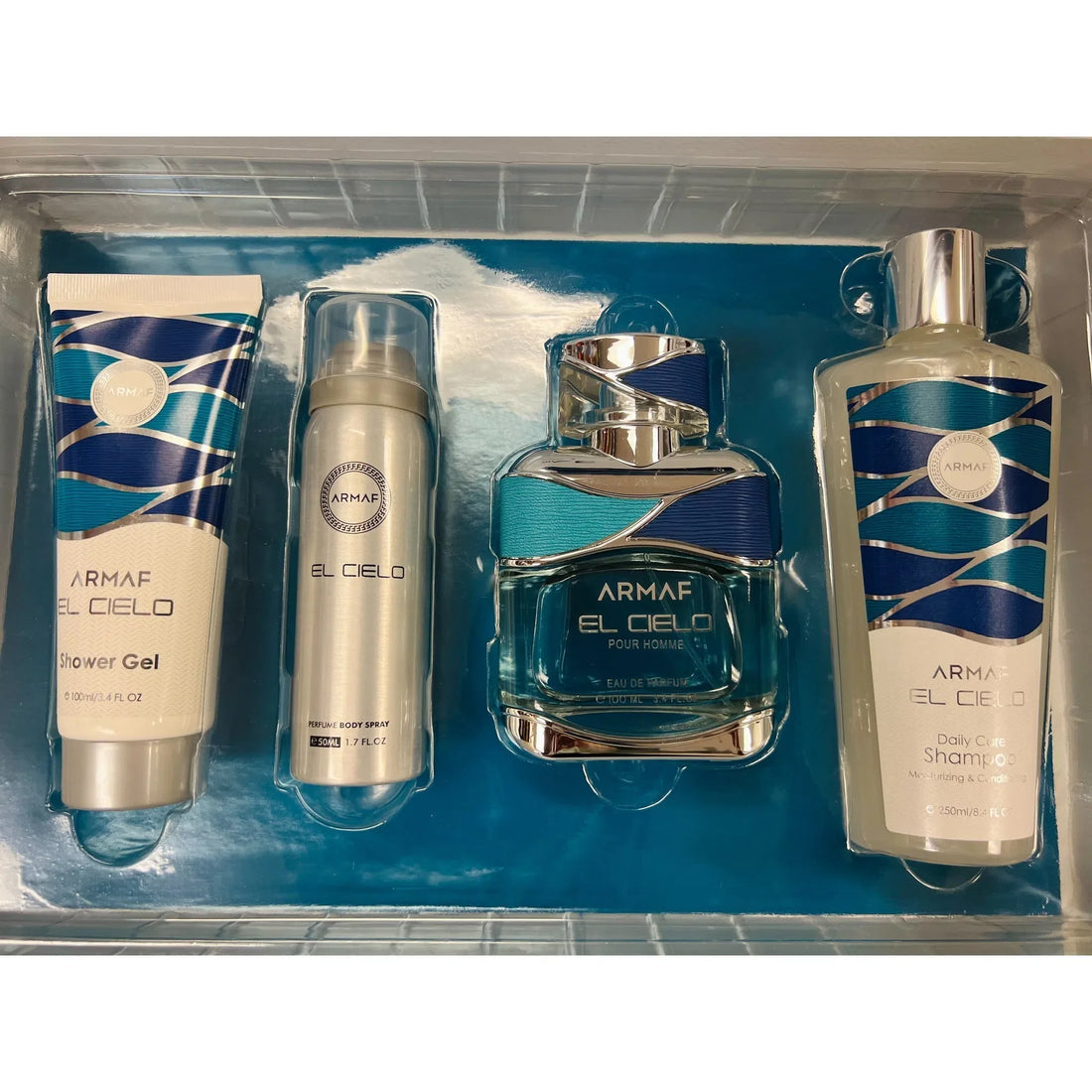 Armaf El Cielo EDP (M) / 4 Pc SP 100 ml; BS 50 ml; SG 100ml; Shampoo 250 ml